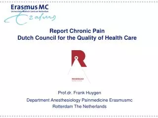 Report Chronic Pain Dutch Council for the Quality of Health Care