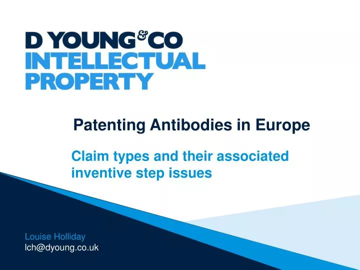 patenting antibodies in europe