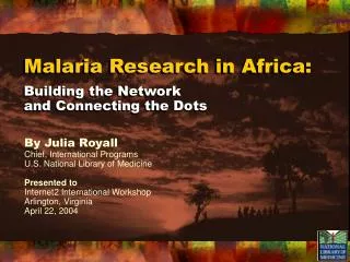 Malaria Research in Africa: