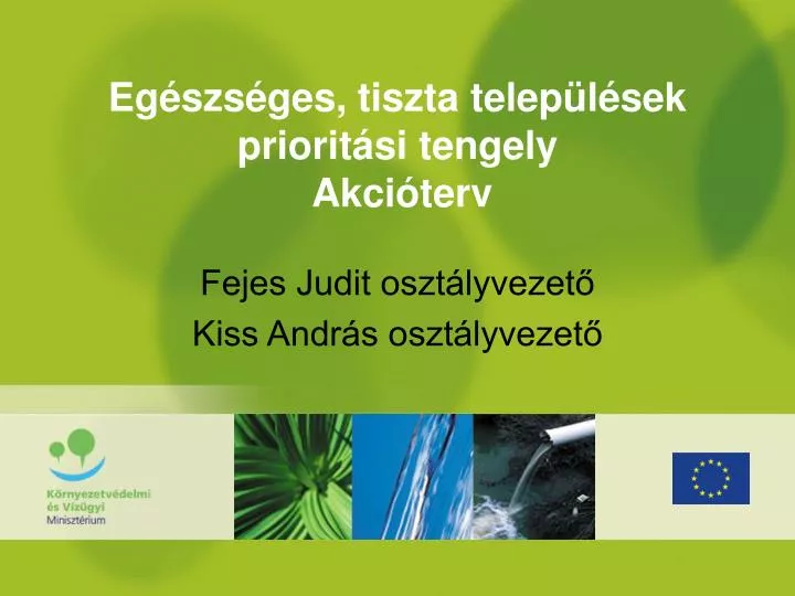 eg szs ges tiszta telep l sek priorit si tengely akci terv