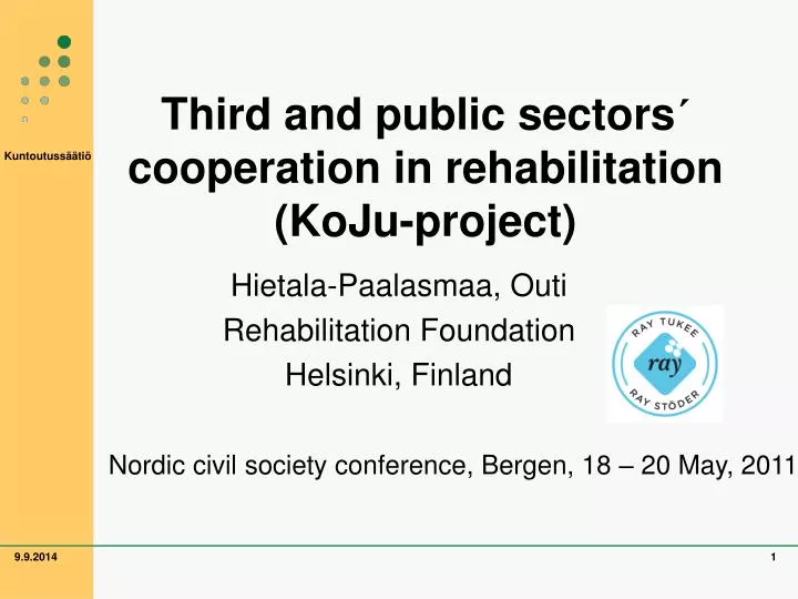 third and public sectors cooperation in rehabilitation koju project