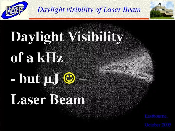 daylight visibility of laser beam