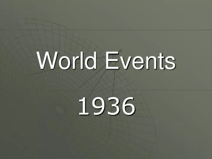 world events