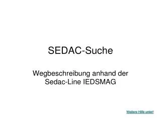 sedac suche
