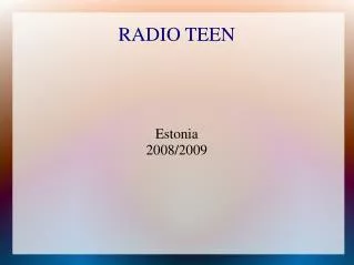 RADIO TEEN