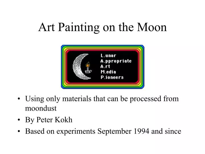 art painting on the moon