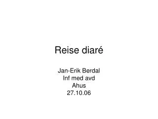 reise diar