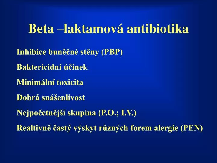 beta laktamov antibiotika