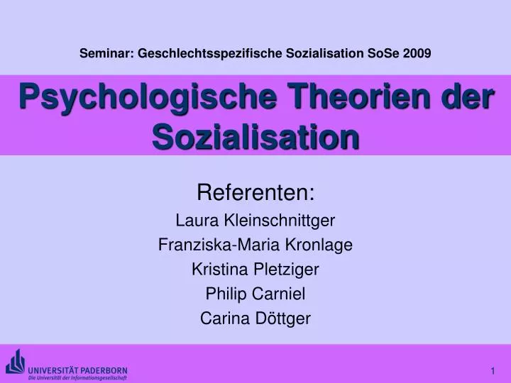 psychologische theorien der sozialisation