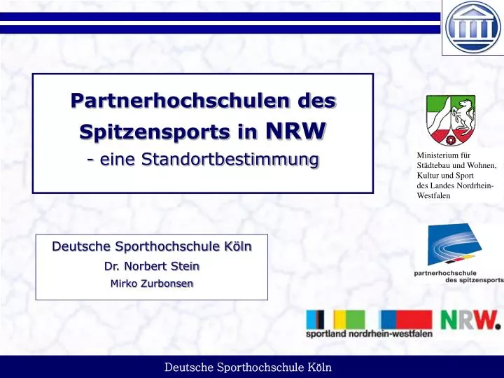 partnerhochschulen des spitzensports in nrw eine standortbestimmung