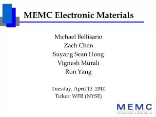 MEMC Electronic Materials