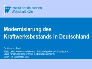 modernisierung des kraftwerksbestands in deutschland