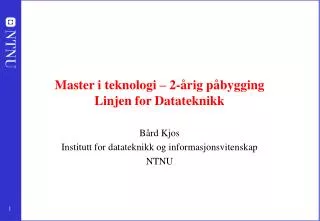 master i teknologi 2 rig p bygging linjen for datateknikk
