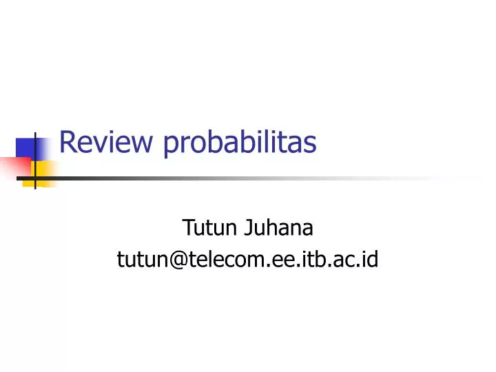 review probabilitas