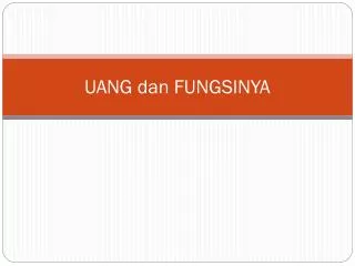 uang dan fungsinya