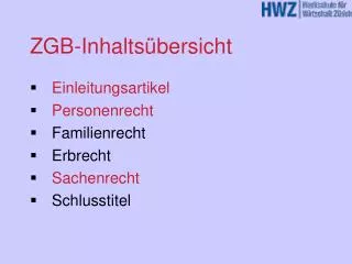 zgb inhalts bersicht