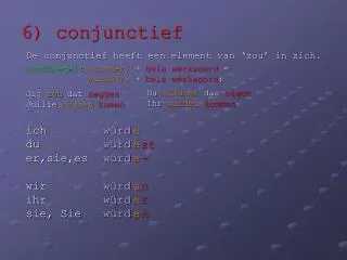 6 conjunctief