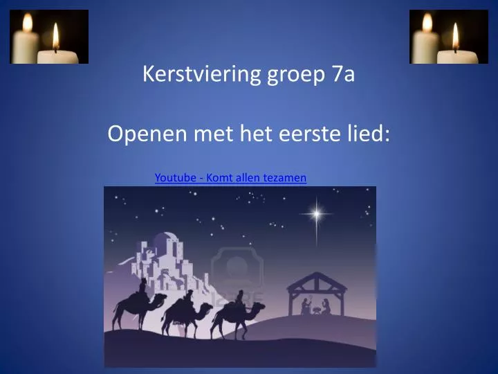 kerstviering groep 7a openen met het eerste lied