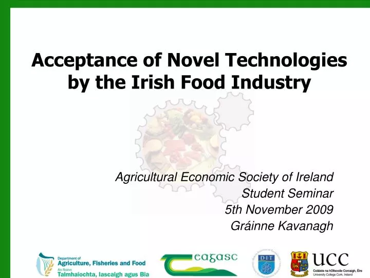 acceptance of novel technologies by the irish food industry