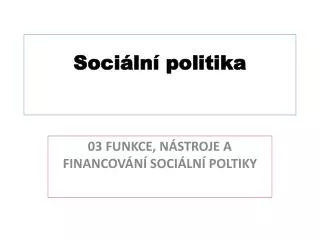 soci ln politika