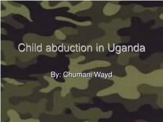 Child abduction in Uganda