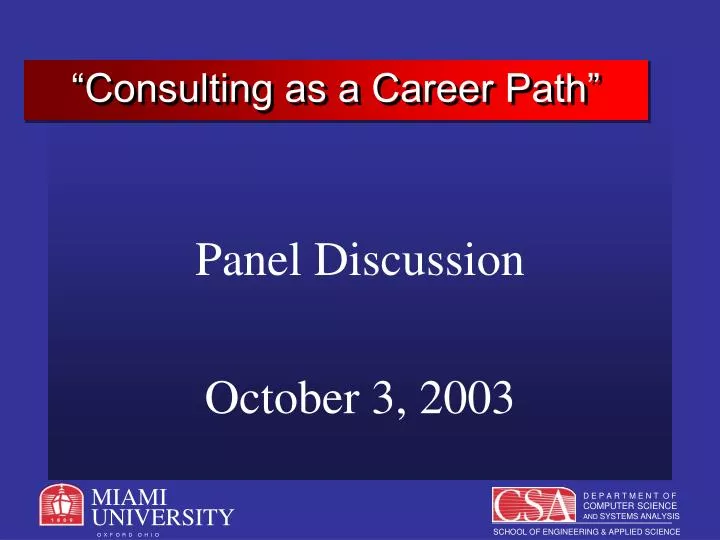 consulting as a career path