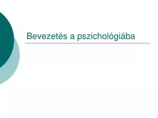 bevezet s a pszichol gi ba