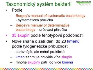 taxonomick syst m bakteri