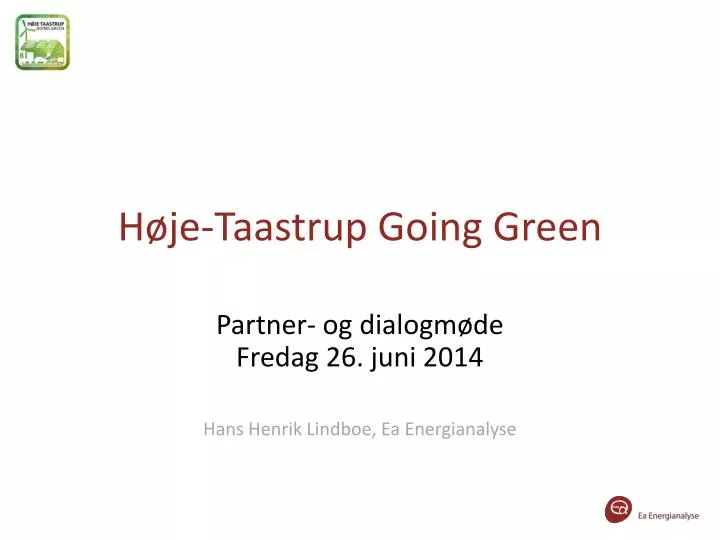 h je taastrup going green
