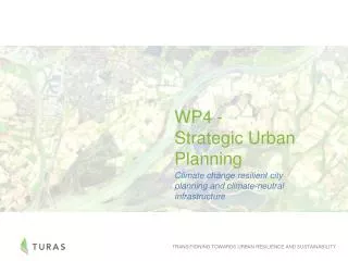 WP4 - Strategic Urban Planning