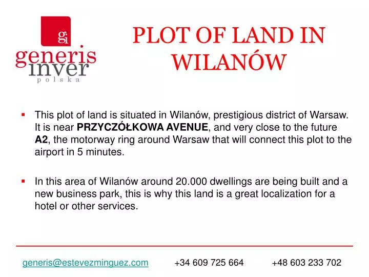 plot of land in wilan w
