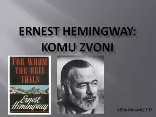 ernest hemingway komu zvoni