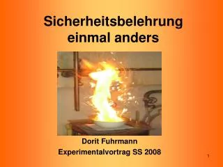 sicherheitsbelehrung einmal anders
