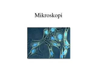mikroskopi