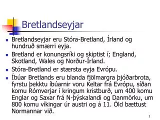 Bretlandseyjar