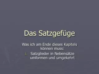 das satzgef ge