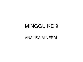 minggu ke 9