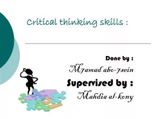 Critical thinking skills :