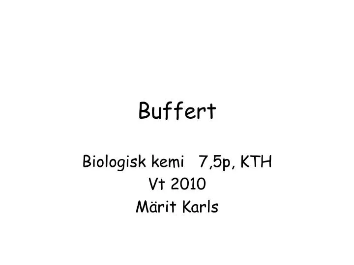 buffert