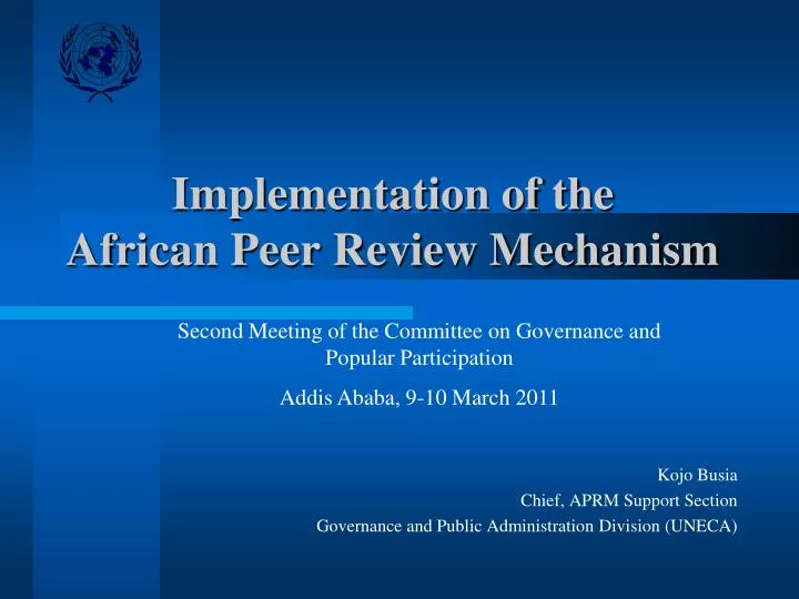 implementation of the african peer review mechanism