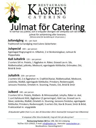 julmat f r catering