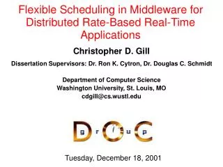 Flexible Scheduling in Middleware for Distributed Rate-Based Real-Time Applications