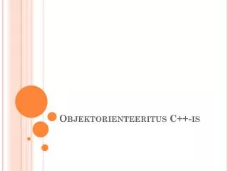 objektorienteeritus c is