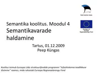 semantika koolitus moodul 4 semantikavarade haldamine