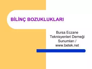 b l n bozukluklari