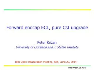 Forward endcap ECL, pure CsI upgrade