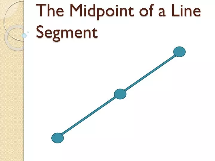 the midpoint of a line segment