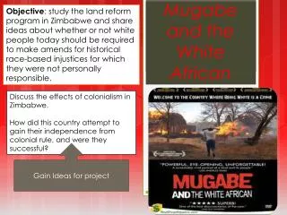 mugabe and the white african