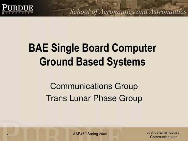 bae single board computer ground based systems