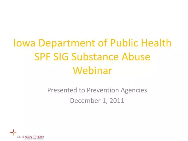 iowa department of public health spf sig substance abuse webinar